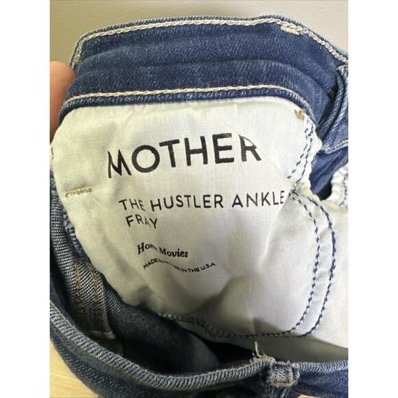 Mother Jeans The hustler Ankle Fray Womens 24 Medium Wash Blue Stretch - Picture 7 of 7